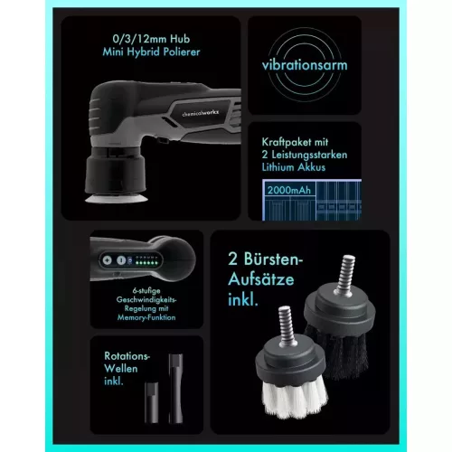 ChemicalWorkz EVO Mini Akku Hybrid Excenteres Polírozógép