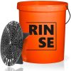Monster Shine RINSE Szürke Mosóvödör 19L Fedővel + Ülepítő Rács