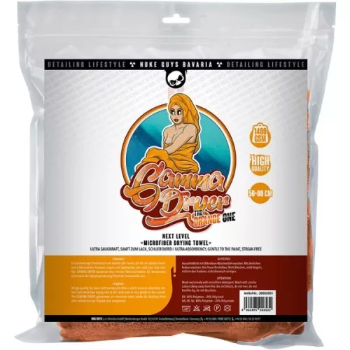 NukeGuys Gamma Dryer XXL Autószárító Törölköző 50x80cm 1400GSM Narancs
