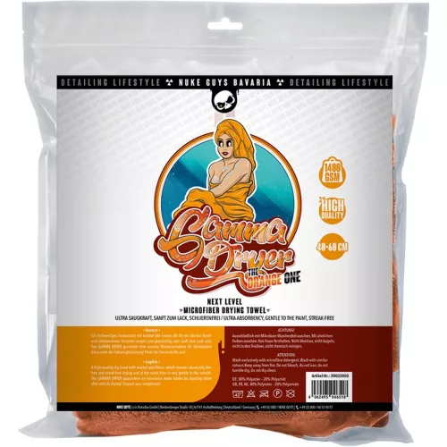 NukeGuys Gamma Dryer XXL Autószárító Törölköző 40x60cm 1400GSM Narancs